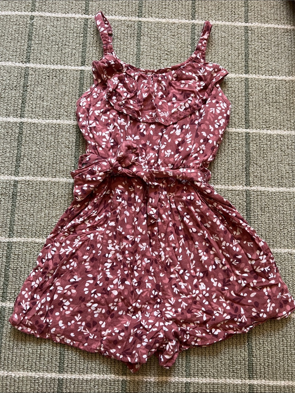 Abercrombie Kids Mauve Romper with Floral Print